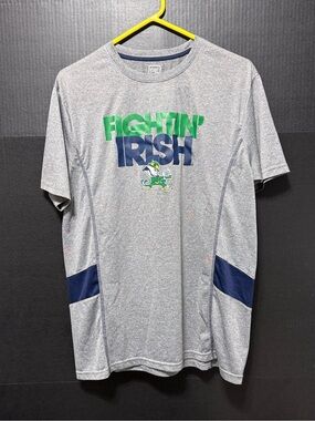 🍄Pro Edge Notre Dame Grey & Navy Fighting Irish T-shirt